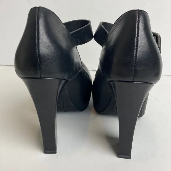 Kork-Ease Black Chunky Heel Mary Jane Shoes Size 6.5 night out elevated basic