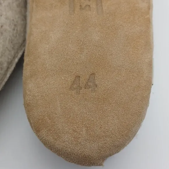 Kyrgies Wool Slides Indoor Slippers Men's Size 44 US 11-11.5 Oatmeal