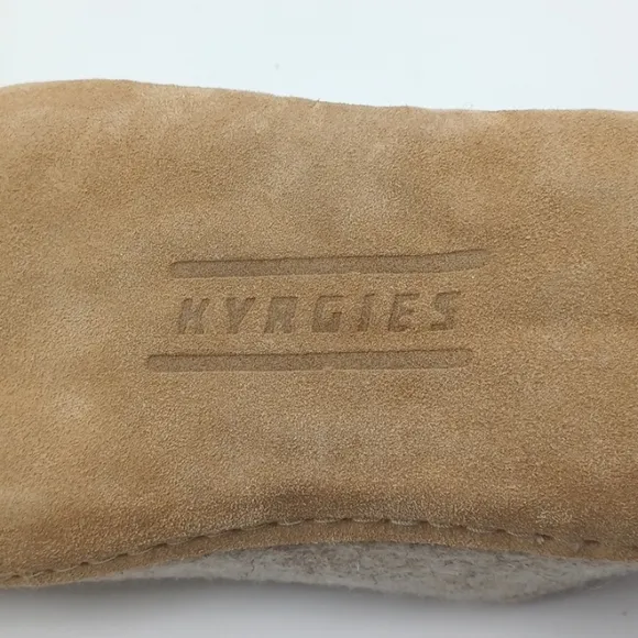 Kyrgies Wool Slides Indoor Slippers Men's Size 44 US 11-11.5 Oatmeal