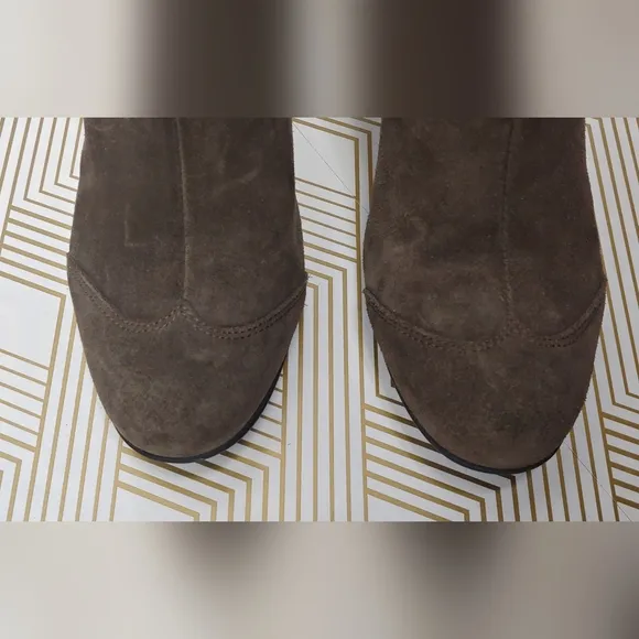 La CANADIENNE Waterproof Suede Leather Boots Sz 8.5 Taupe