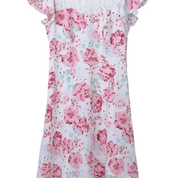 Lace sleeveless vest A-line dress women's cut label big pick up