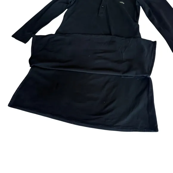 Lacoste Dress Polo Slim Fit Black SZ FR 3 US S Long Sleeve Button Up Tennis