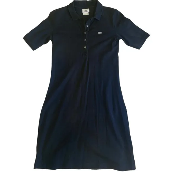 Lacoste Polo Shirt Dress Black