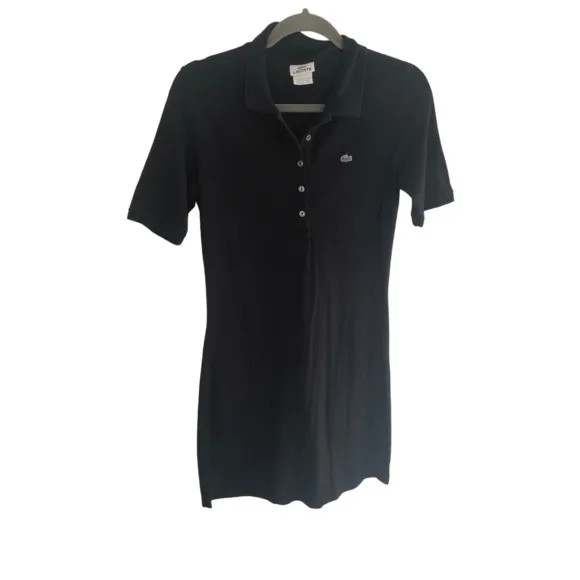 Lacoste Polo Shirt Dress Black