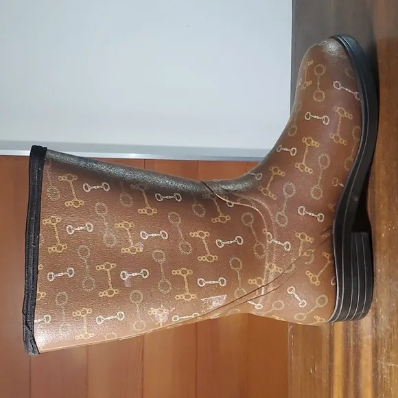 Lacrosse Sze 9 Boots Brown Equestrian Rubber Rain Waterproof Mesh Lining Nonslip