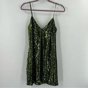 L'Agence Elora Green Sequin Mini Dress NWT size 2
