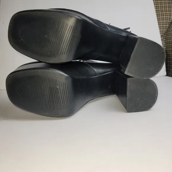 LAMODA Platform Mary Janes Block Heel Ankle Strap Skull Goth Shoes Sz 7