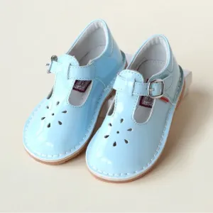 L'Amour Baby Blue Patent Leather Mary Jane’s toddler sz: 7