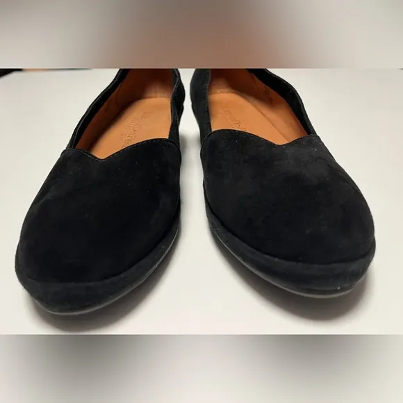 L'Amour Des Pieds Women’s Bracey Black Suede Orthopedic Wedge Shoes Sz 6.5 M