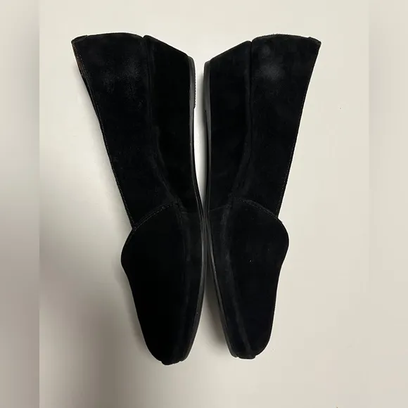 L'Amour Des Pieds Women’s Bracey Black Suede Orthopedic Wedge Shoes Sz 6.5 M