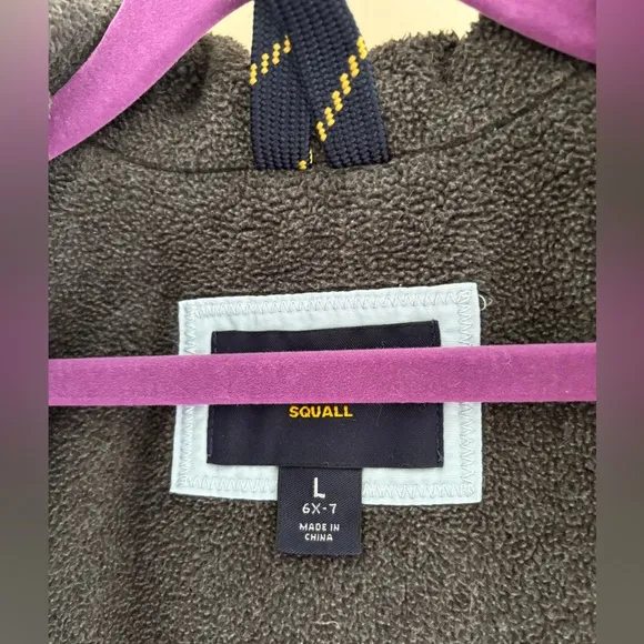 Lands’ End/ Squall Fleece lined Waterproof Jacket and snow bib set, Girls 6/7