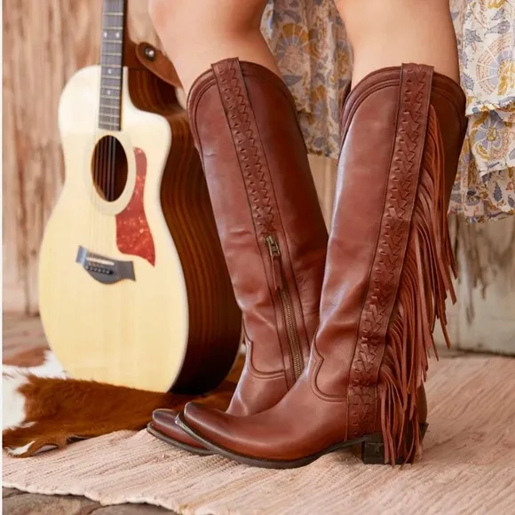 LANE Boots Katori fringe tall women’s boots