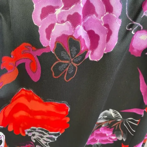 Lane Bryant Y2K Babydoll Dress Size 26 Black Red Pink Dark Floral Whimsigoth NWT