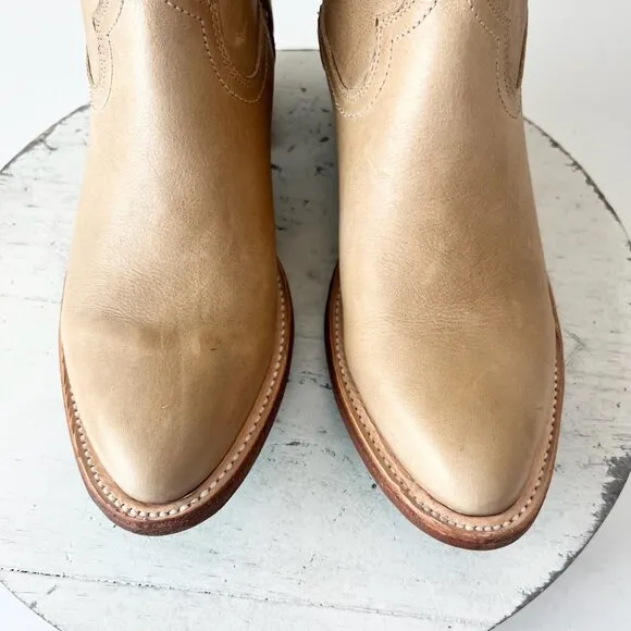 Lane PLAIN JANE Womens Cowboy Boots 7 Butterscotch Western Cowgirl Mid Calf Tall