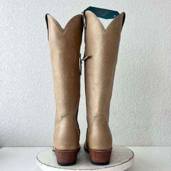 Lane PLAIN JANE Womens Cowboy Boots 7 Butterscotch Western Cowgirl Mid Calf Tall
