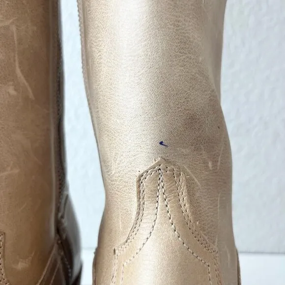 Lane PLAIN JANE Womens Cowboy Boots 7 Butterscotch Western Cowgirl Mid Calf Tall