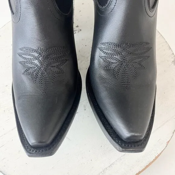 Lane SMOKESHOW Womens Cowboy Boots 7.5 Black Leather Western Cowgirl Mid Calf