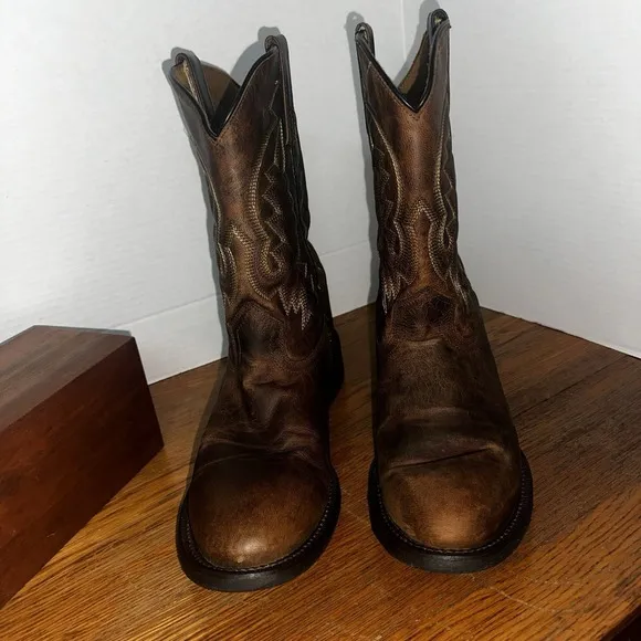 Laredo Distressed Leather Boots Men Size 10.5EW