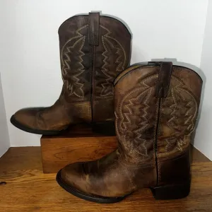 Laredo Distressed Leather Boots Men Size 10.5EW