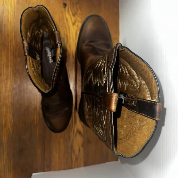 Laredo Distressed Leather Boots Men Size 10.5EW