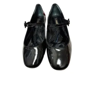Larroude Patent Leather Mary Jane Shoes Size 5 Black Round Toe Flat Balletcore