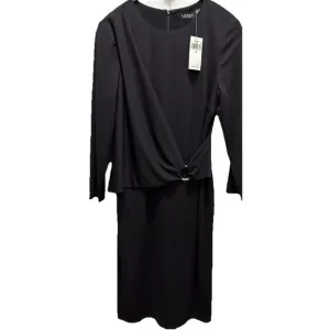 Lauren Ralph Lauren Jersey Dress‎ Women's 14 Black Slim Fit Three-Quarter-Sleeve