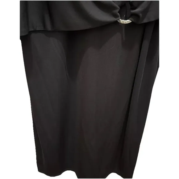 Lauren Ralph Lauren Jersey Dress‎ Women's 14 Black Slim Fit Three-Quarter-Sleeve