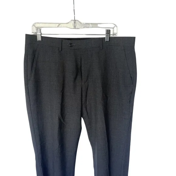 Lauren Ralph Lauren Men's  Slim Fit Gray 100% Wool Dress Pants Size 34W/30L
