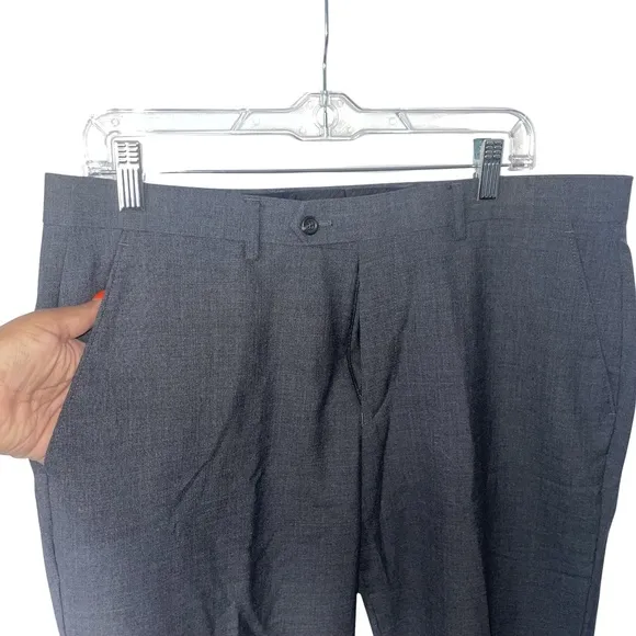 Lauren Ralph Lauren Men's  Slim Fit Gray 100% Wool Dress Pants Size 34W/30L
