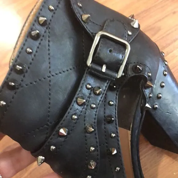 Laurence Decade Paris Studded biker chunky heels