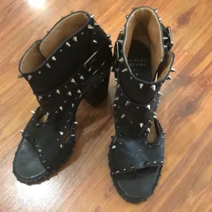 Laurence Decade Paris Studded biker chunky heels