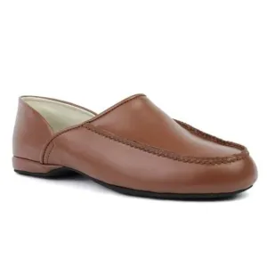 L.B. Evans Chicopee Leather Men’s Slippers in cognac size 11