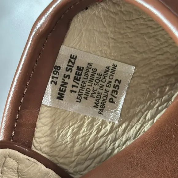 L.B. Evans Chicopee Leather Men’s Slippers in cognac size 11