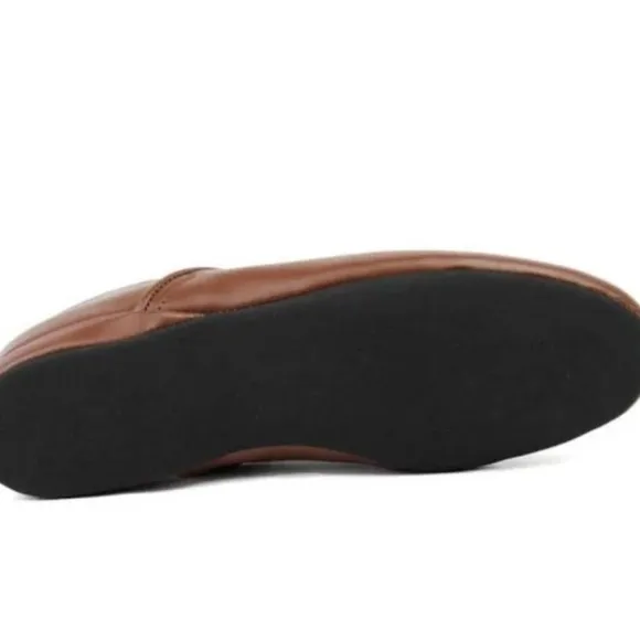 L.B. Evans Chicopee Tan Leather Slippers