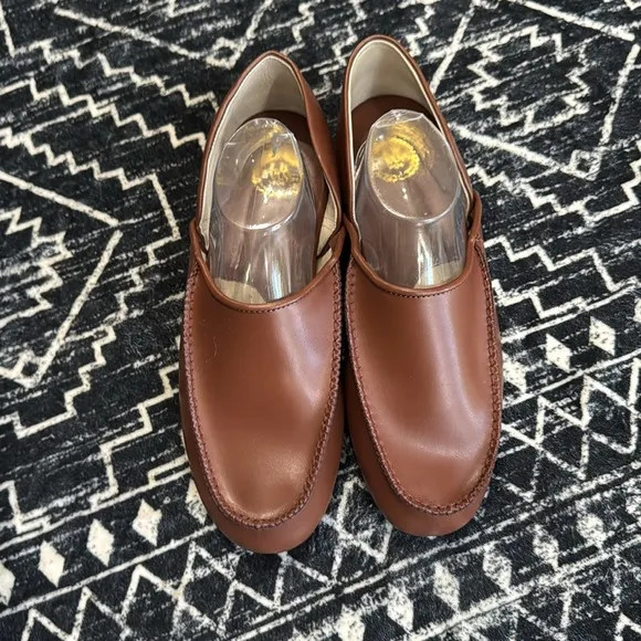 L.B. Evans Chicopee Tan Leather Slippers