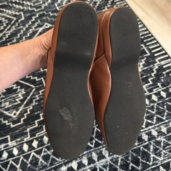 L.B. Evans Chicopee Tan Leather Slippers