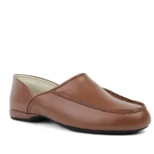 L.B. Evans Chicopee Tan Leather Slippers