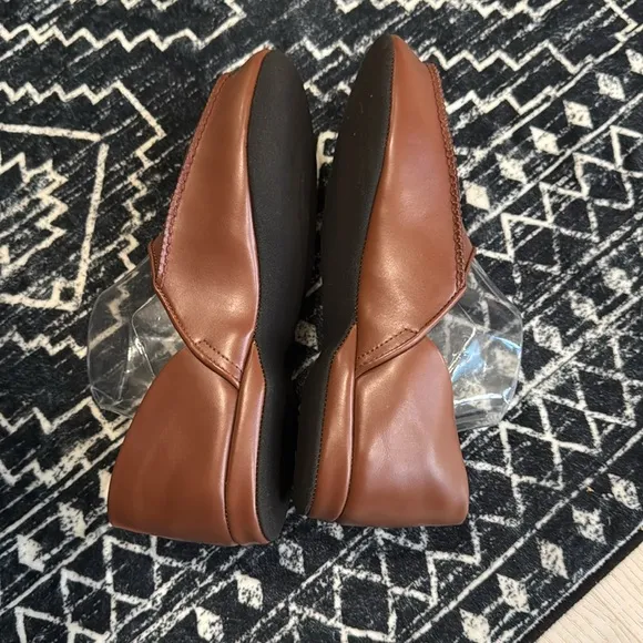L.B. Evans Chicopee Tan Leather Slippers