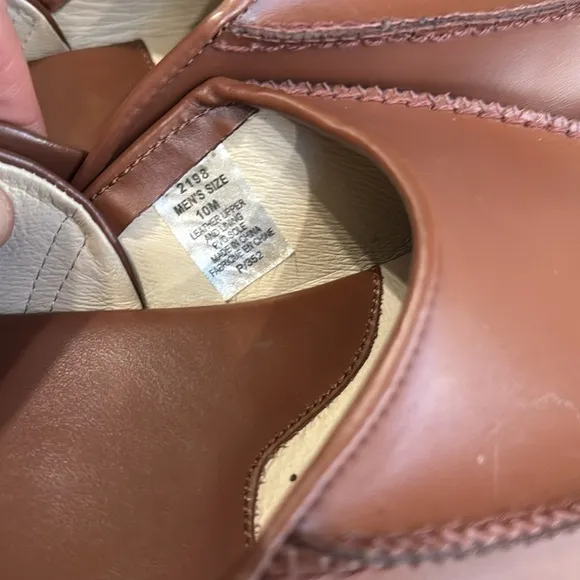 L.B. Evans Chicopee Tan Leather Slippers