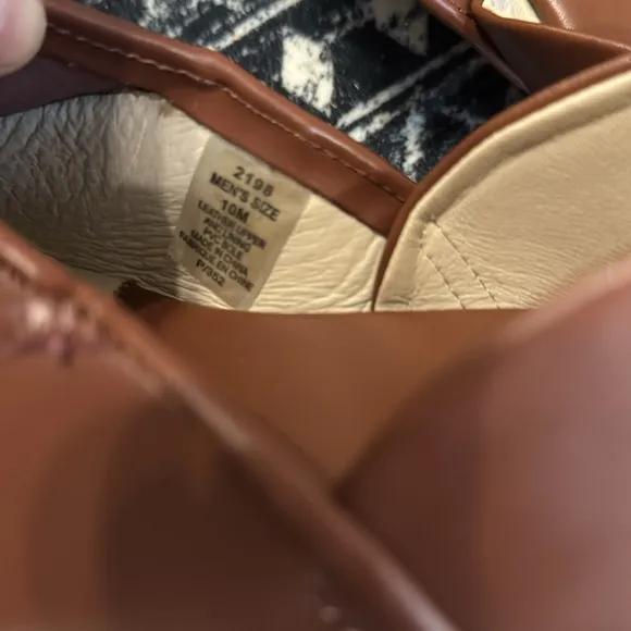 L.B. Evans Chicopee Tan Leather Slippers