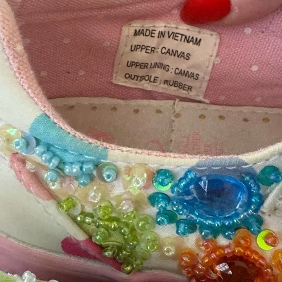 Lelli Kelly Kids Polka Dot Beaded Jeweled‎ Multicolored Mary Jane Shoes