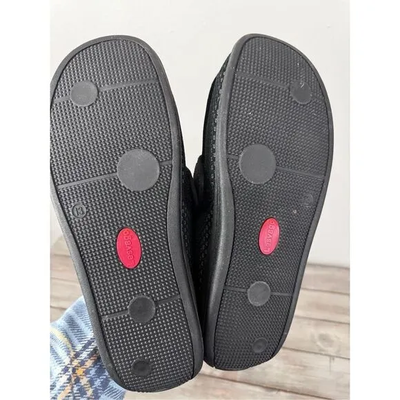 LESVAGO Breathable Black Adjustable Diabetic Slippers Mens Size 13