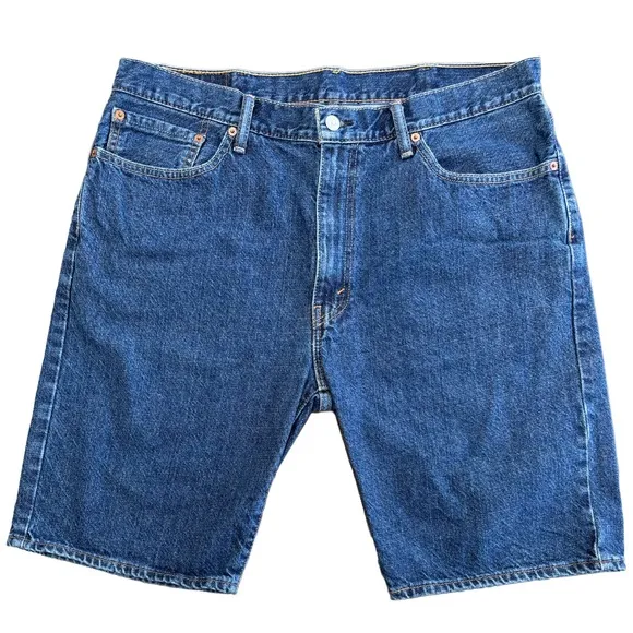 Levi’s 505 Blue Jean Shorts Regular Fit Medium Wash Denim Mens Size W38