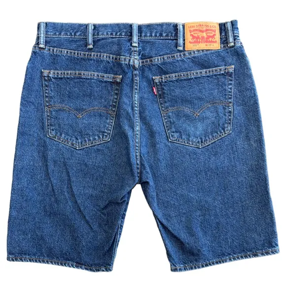 Levi’s 505 Blue Jean Shorts Regular Fit Medium Wash Denim Mens Size W38