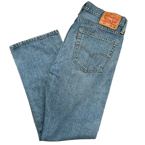 Levi’s Jeans Sexy Fit 527 Authentic Red Tab Medium Light Wash Blue Size W33 L30