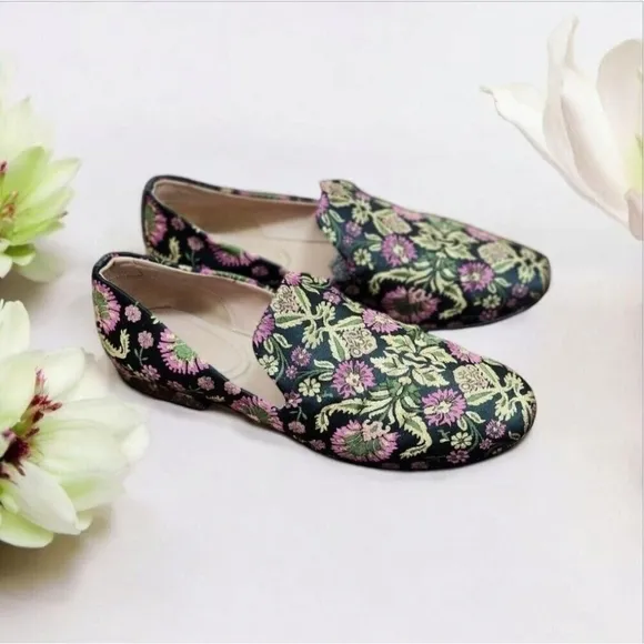Lewit Brocade Smoking Slippers Flats Size EU 38/US 7.5