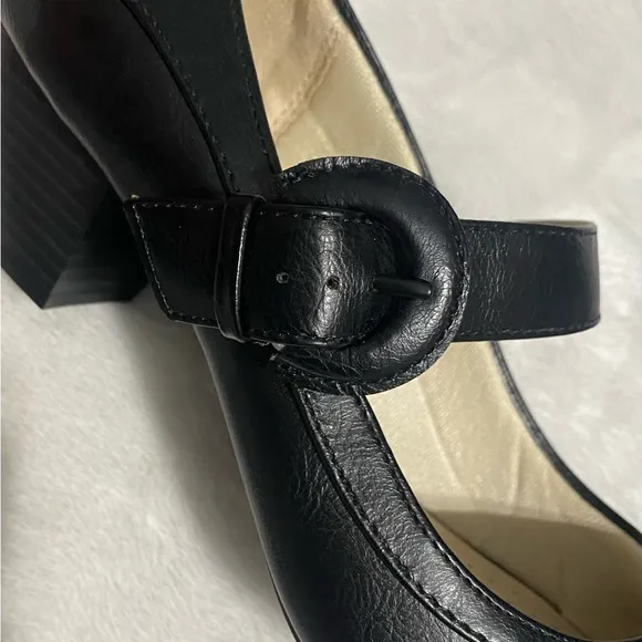 LifeStride Black Chunky Heel Mary Jane Shoes 9W