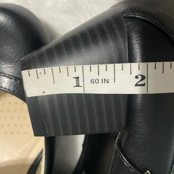 LifeStride Black Chunky Heel Mary Jane Shoes 9W