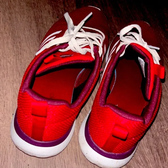 Like new adidas track and jogging shoes ultra light dri fit rare red blood kicks