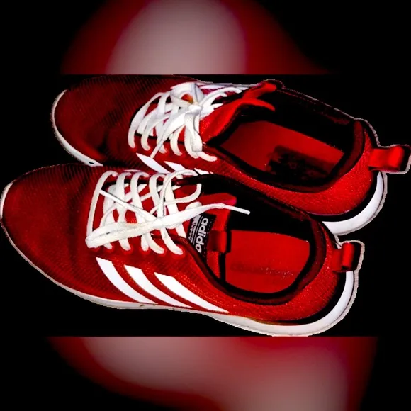 Like new adidas track and jogging shoes ultra light dri fit rare red blood kicks